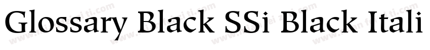 Glossary Black SSi Black Italic字体转换